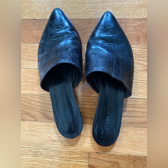 Jenni Kayne Croc Embossed Mules - Picture 1 of 3